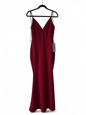 Symphony Burgundy Formal Maxi Dress